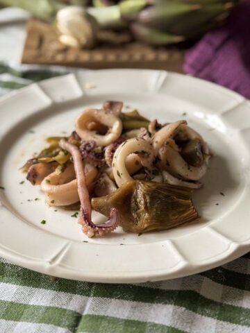 calamari with artichokes