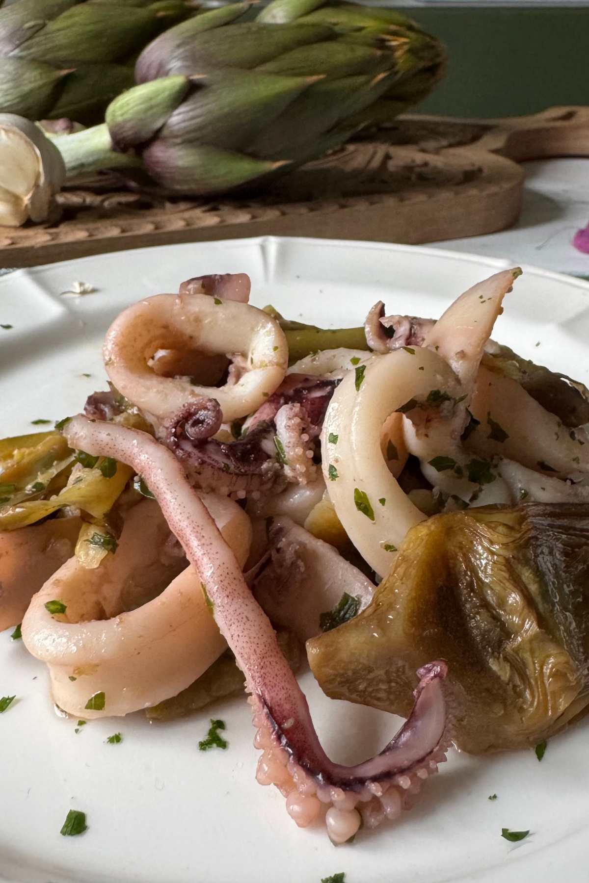 calamari with artichokes