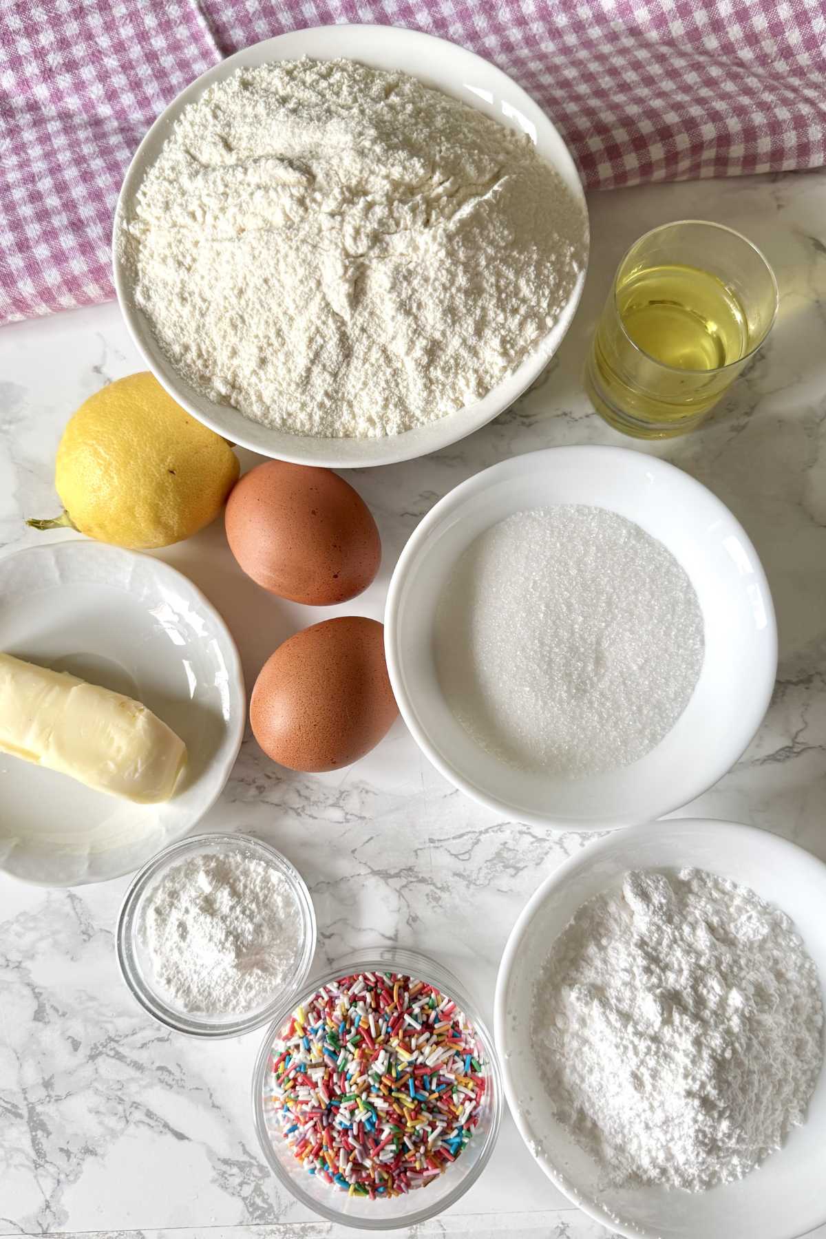 Italian Easter taralli ingredients