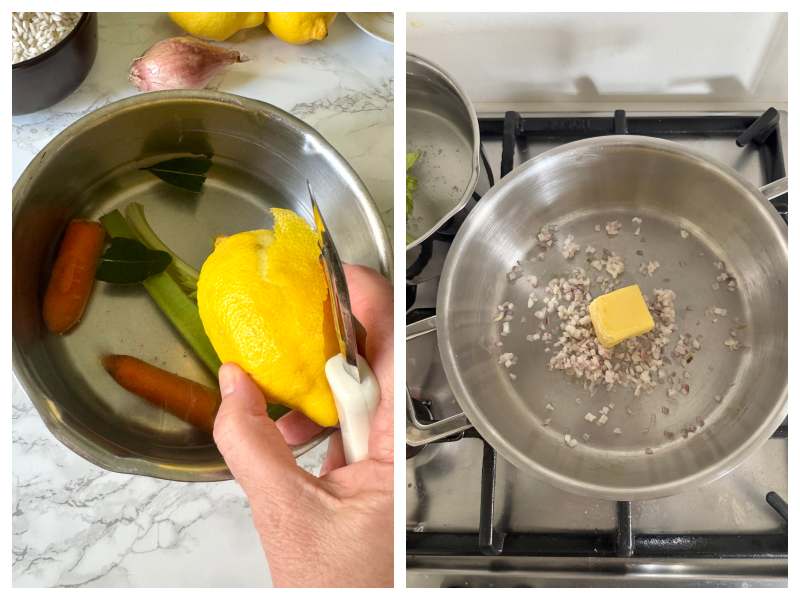 lemon risotto recipe step 1