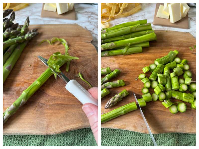 asparagus pasta recipe step 1