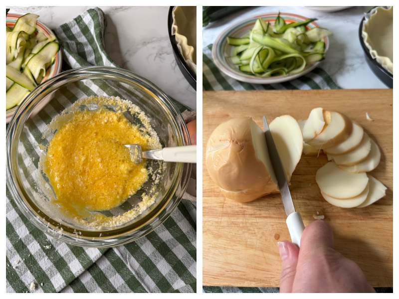 zucchini and smoked scamorza pie recipe step 2