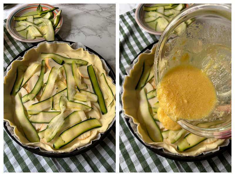 zucchini and smoked scamorza pie recipe step 4