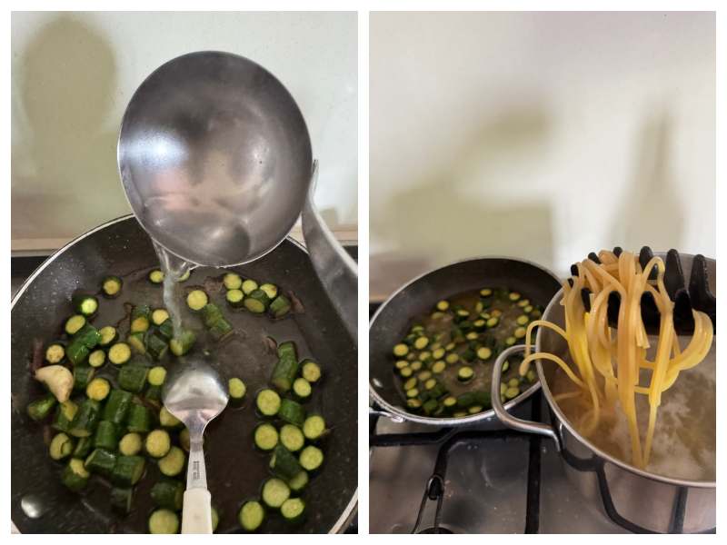 zucchini flower pasta recipe step 4