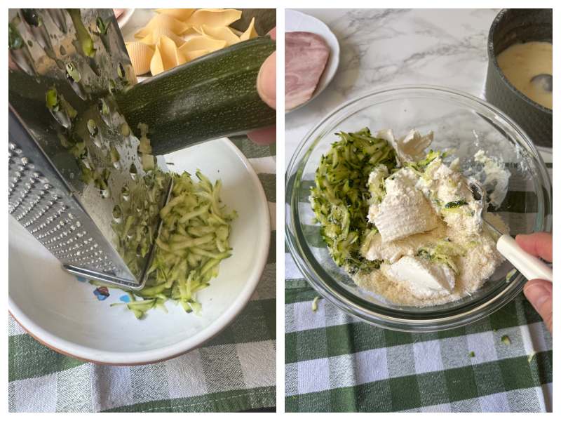 baked conchiglioni with ricotta and zucchini step 2