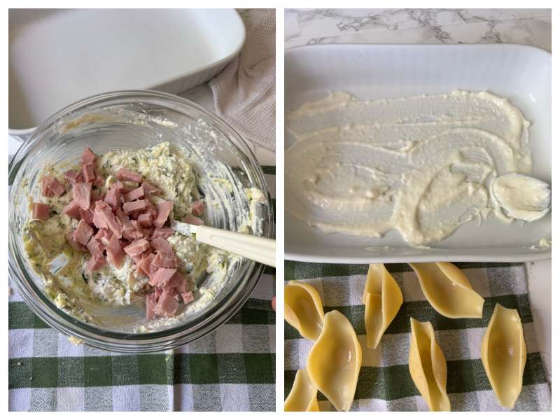 baked conchiglioni with ricotta and zucchini step 3