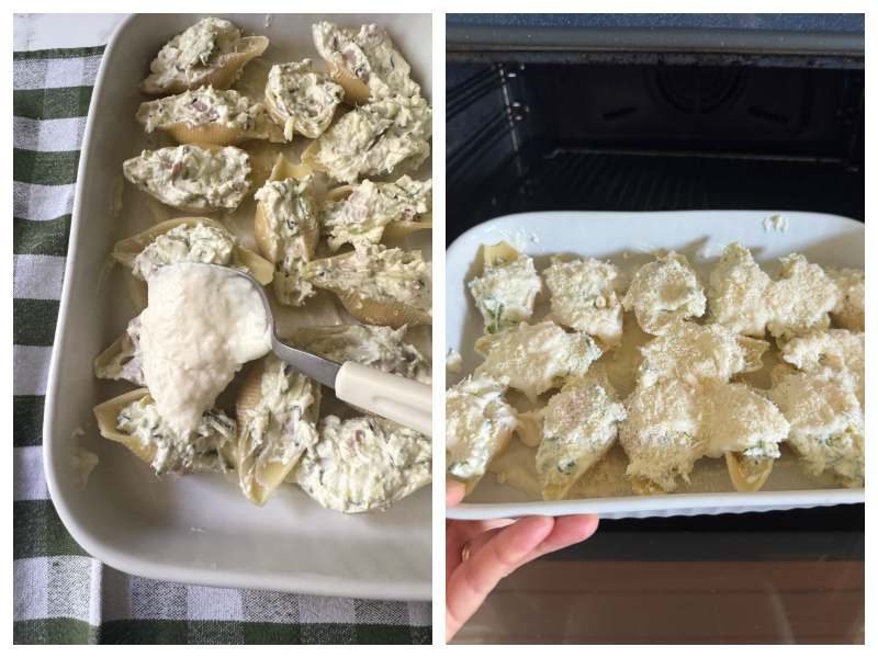 baked conchiglioni with ricotta and zucchini step 5
