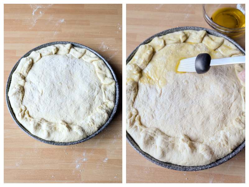 stuffed focaccia pugliese with onions olives and cherry tomatoes step 8