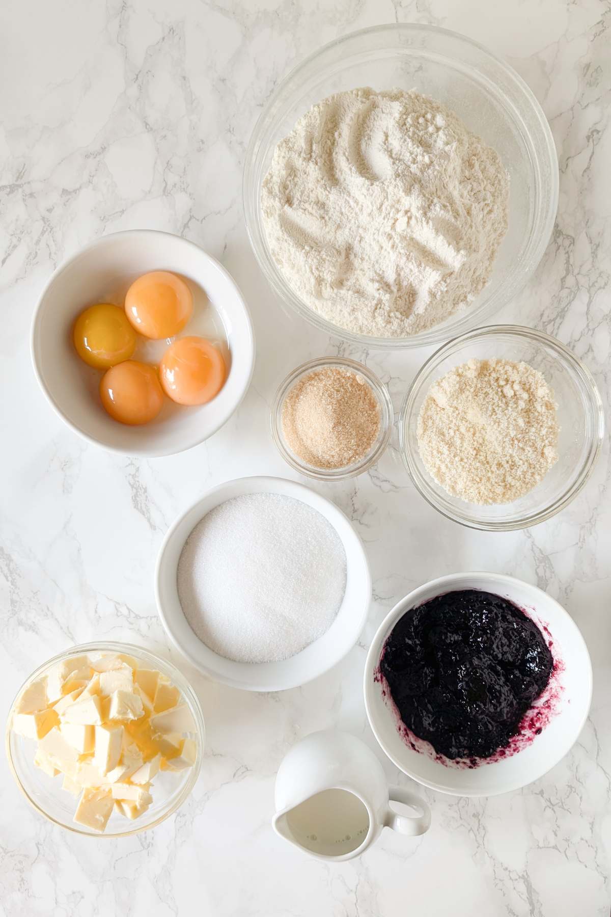blueberry jam crostata ingredients