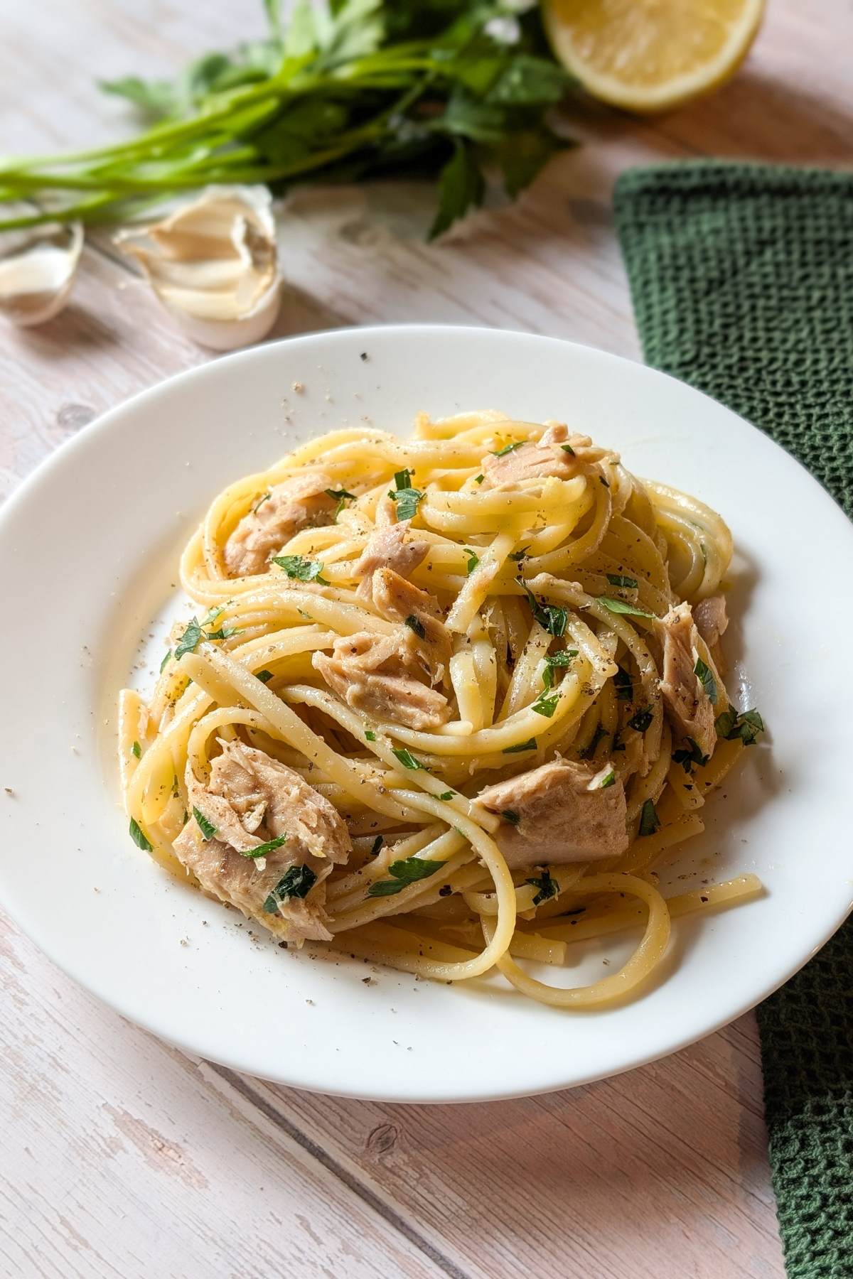 linguine with tuna and lemon