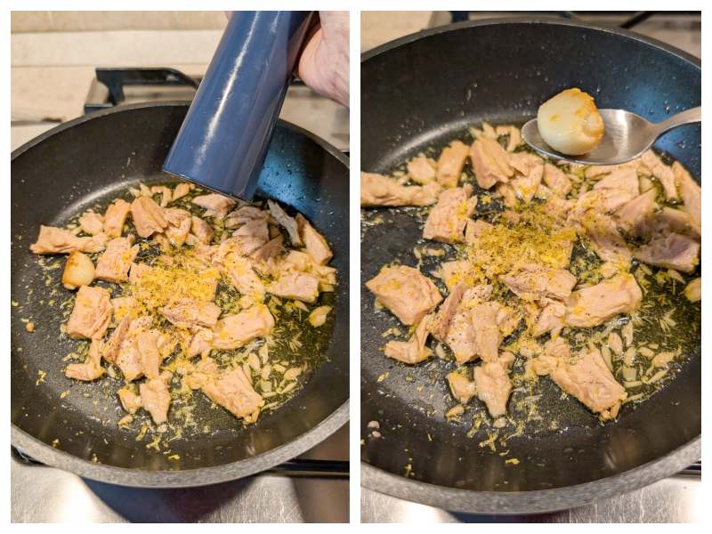 linguine with tuna and lemon step 3