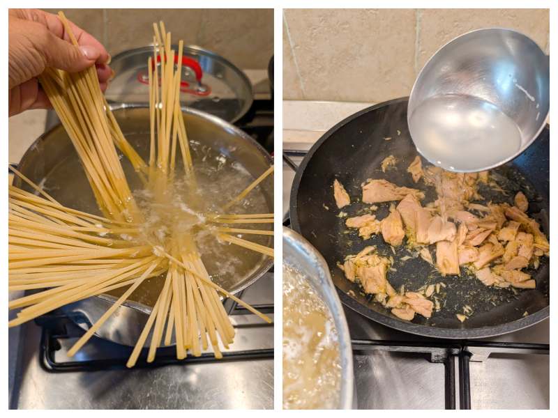 linguine with tuna and lemon step 4