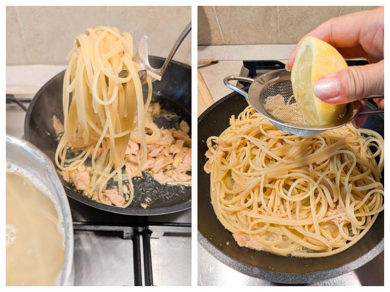 linguine with tuna and lemon step 5