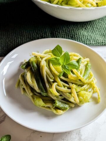 trenette al pesto recipe with potato and green beans