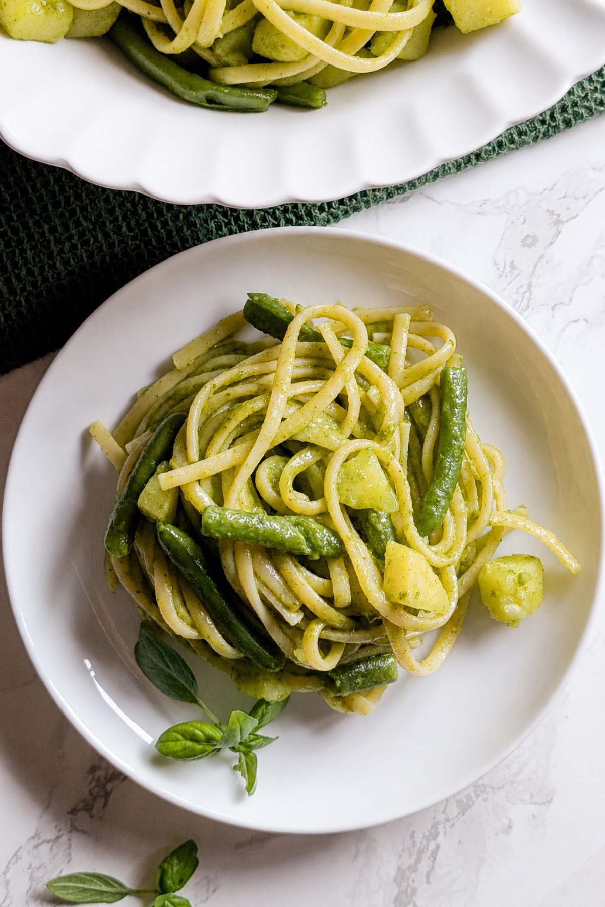 trenette al pesto recipe with potatoes and green beans