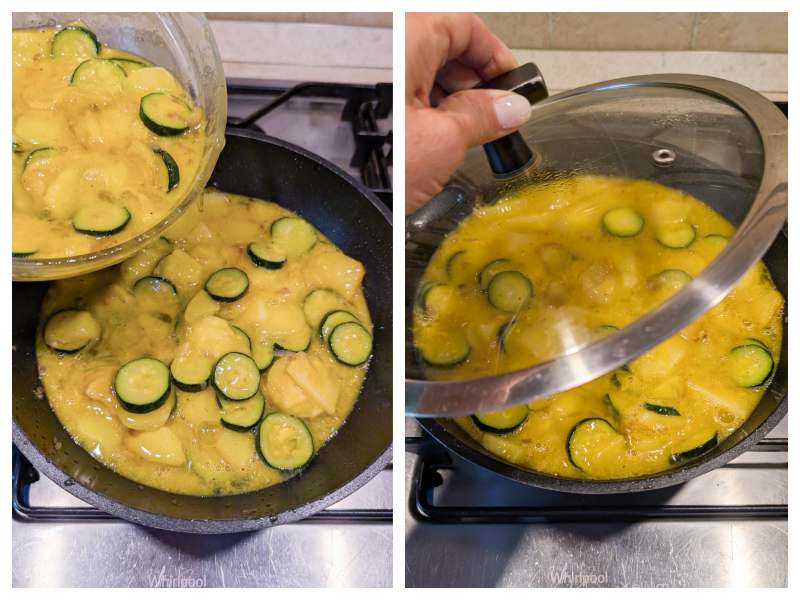 zucchini and potato frittata step 5
