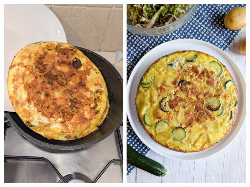 zucchini and potato frittata step 6