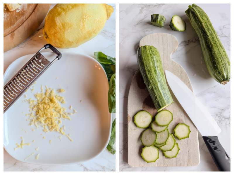 orecchiette with zucchini and stracciatella cheese step 1