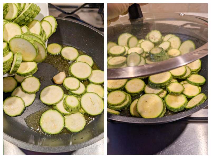 orecchiette with zucchini and stracciatella cheese step 2