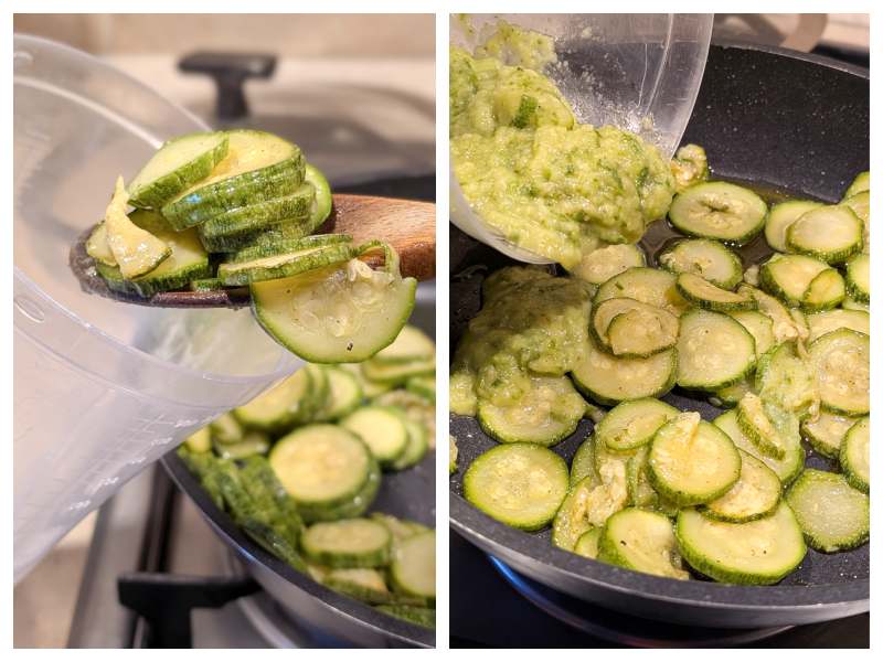 orecchiette with zucchini and stracciatella cheese step 3