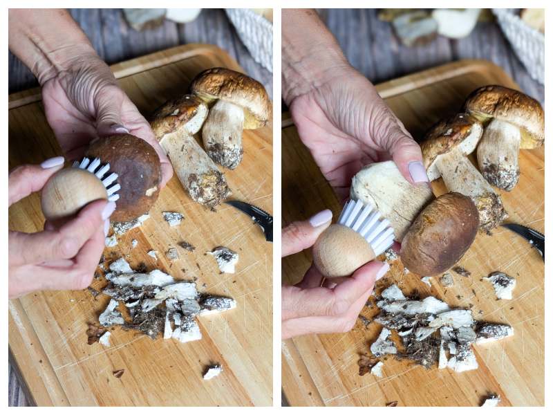 how to clean porcini mushrooms step 3