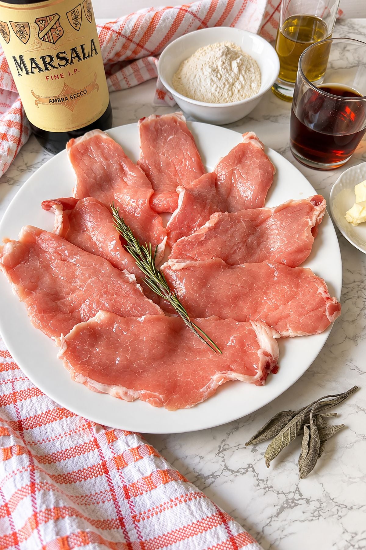 ingredients for veal marsala