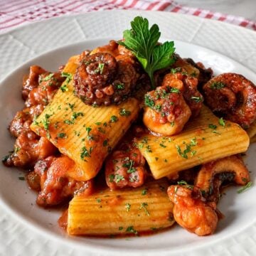 paccheri with octopus ragu
