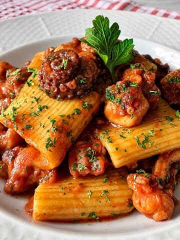 paccheri with octopus ragu