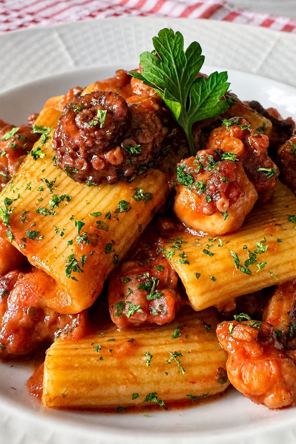 paccheri with octopus ragu