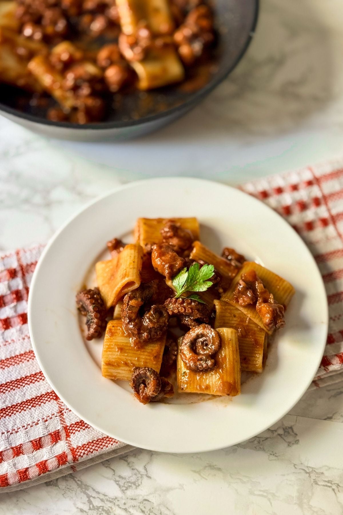 paccheri with octopus ragu