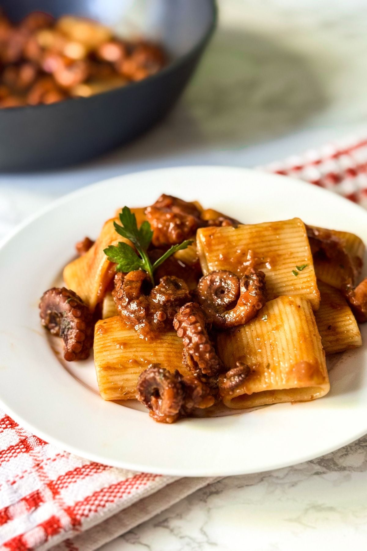 paccheri with octopus ragu