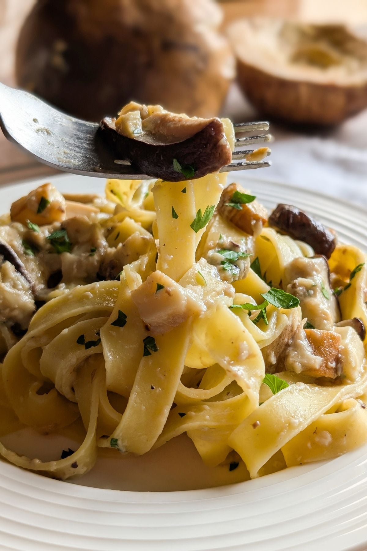 tagliatelle with porcini mushrooms