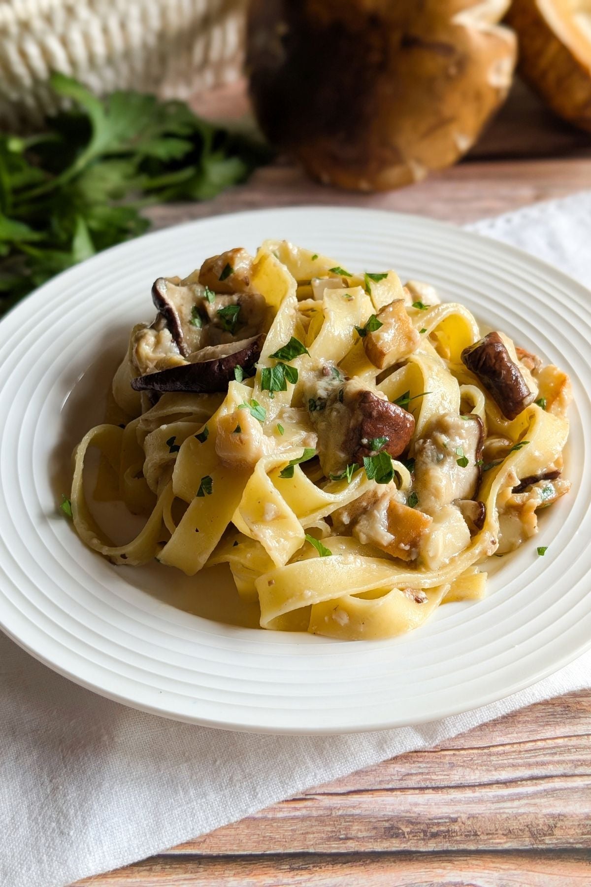 tagliatelle with porcini mushrooms