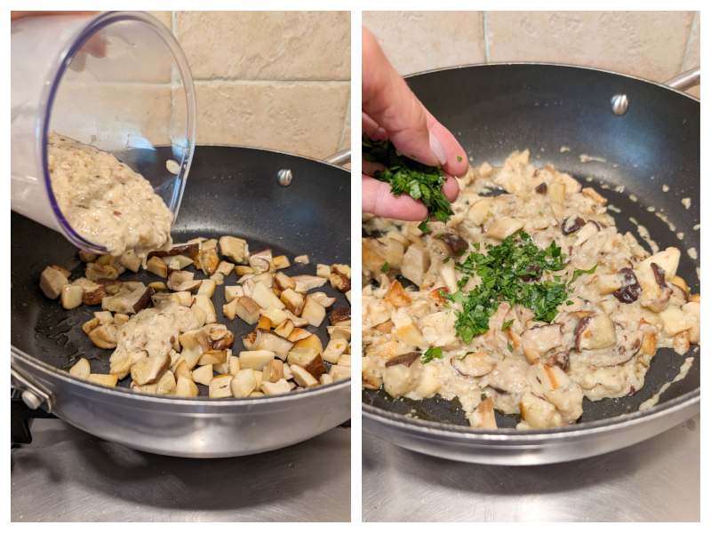 tagliatelle with porcini mushrooms step 4
