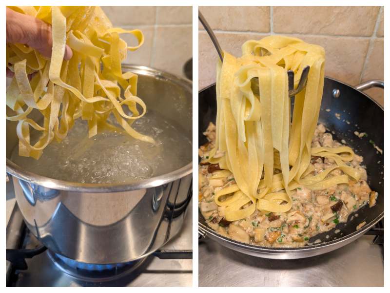 tagliatelle with porcini mushrooms step 5