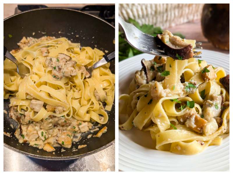 tagliatelle with porcini mushrooms step 6