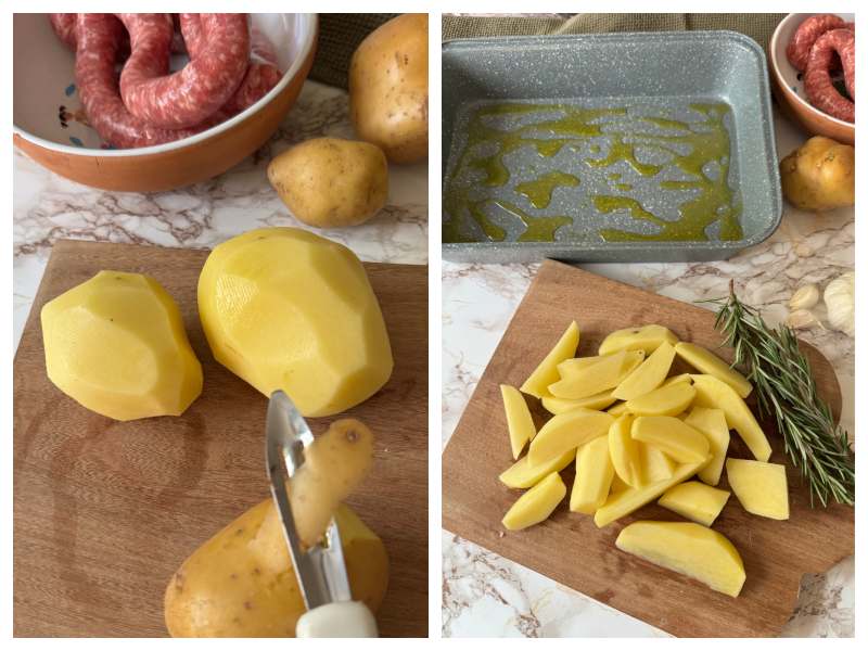 Italian sausage and potatoes step 1