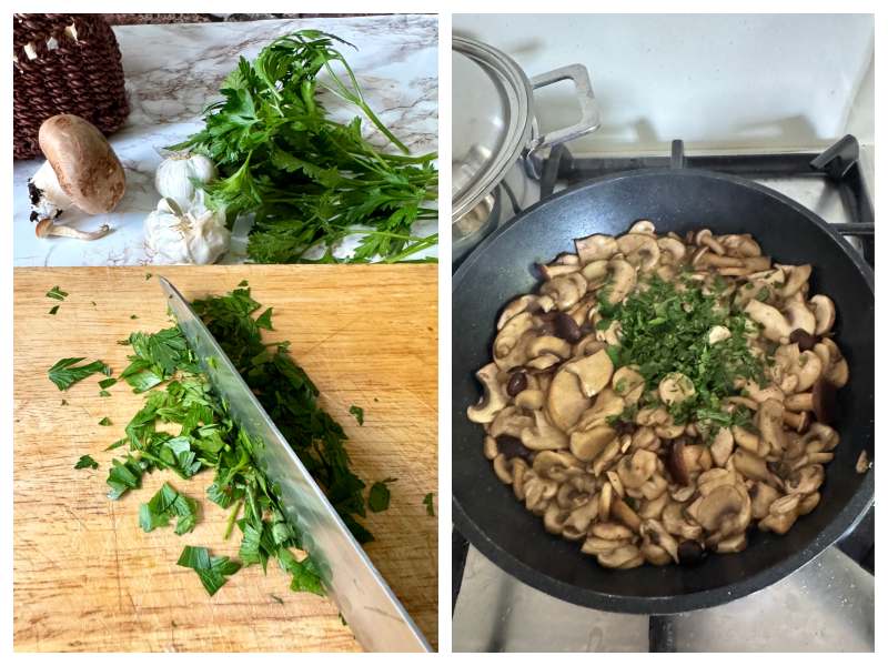 Italian sautéed mushrooms step 4
